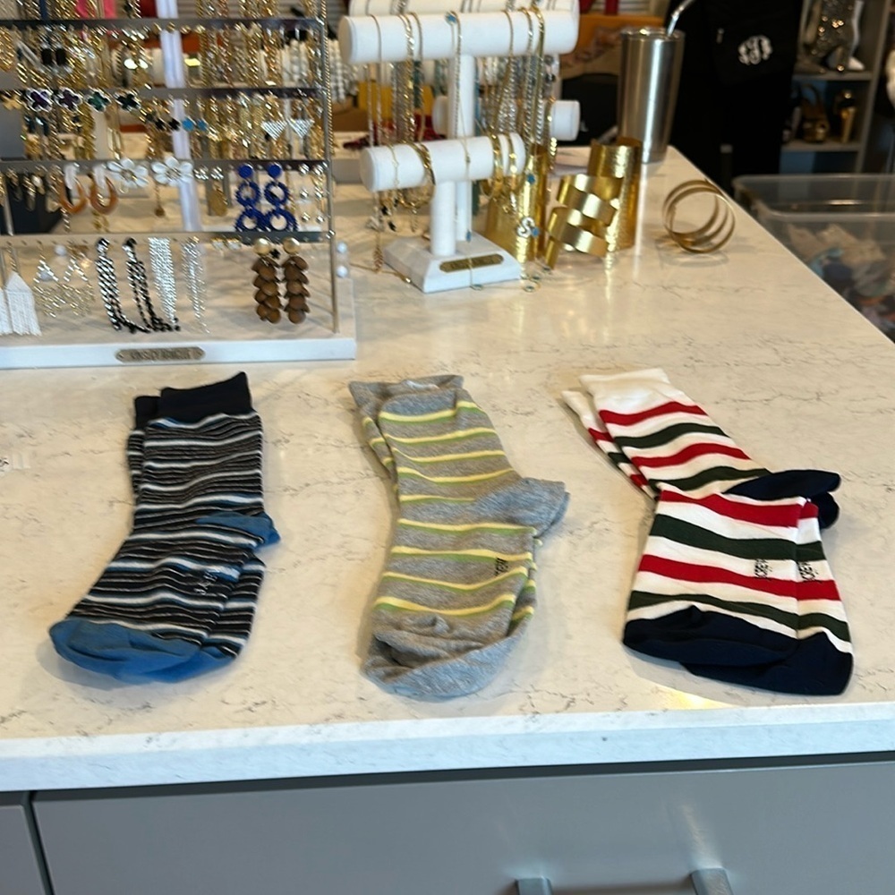 J Crew 3 pack Striped socks​